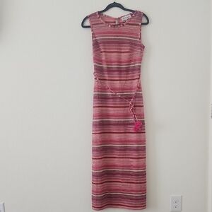 Anthropologie En Saison Striped Multicolor Midi Dress
